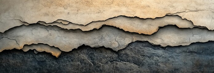 Poster - The texture of crumpled, stained paper is reminiscent of a vintage grunge style with a weathered, aged aesthetic