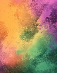 Poster - A kaleidoscope of colors forming an abstract background that looks like a nebula or a cloudy sky