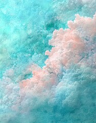 Poster - The pastel floral background serves as a vibrant frame, complete with a watercolor finish
