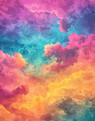Poster - a colorful watercolor background generates a unique abstract gradient