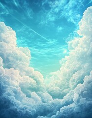 Poster - the background features a light blue hue with a rough texture that mimics the look of brush strokes,