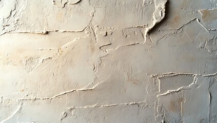Poster - the textured surface of a white wall generates a unique abstract background with illuminated reflect