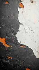 Poster - the abstract background features black and silver paint that is splattering and dripping across a te
