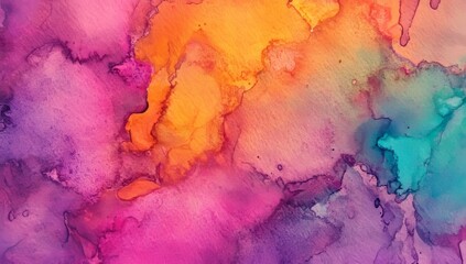 Poster - Abstract color combinations are showcased in this vibrant watercolor painting