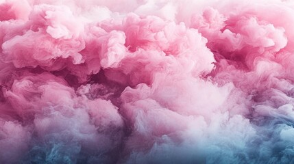 Wall Mural - Pink and blue smoke swirls in abstract studio shot