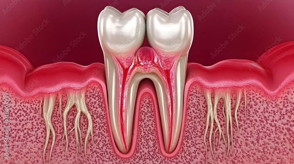 Tooth Infection Skeleton human teeth anatomy, Tooth Infection Anatomy - Cross-Section Dental ...