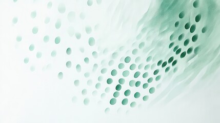 Aufkleber - Exploration of softness through minimalist pencil strokes and muted mint dots on subtle canvas