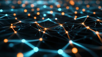 Abstract network of interconnected nodes
