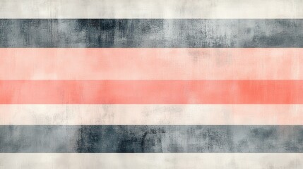 Aufkleber - Coral and gray horizontal stripes create an elegant and modern backdrop for interior design and decor