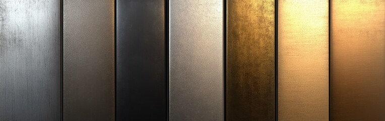 Aufkleber - Brushed metal texture transitioning from cool tones to warm hues in a seamless gradient layout