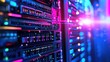 © Solaz - Futuristic Data Center with Colorful LED Lights and Server Racks