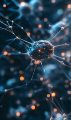 Poster - Artistic Representation of Neuronal Network Connectivity and Brain Activity