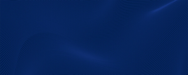 Leinwandbilder - Abstract wave line on blue gradient background. simple background gradient with abstract line.