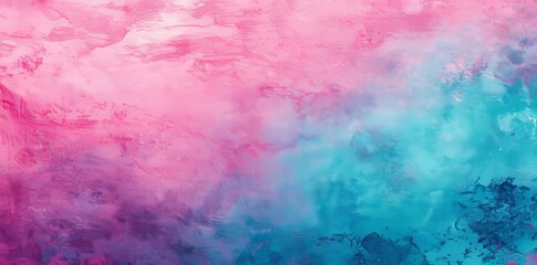 Poster - Pink and blue hues blended in abstract brush strokes create a beautiful watercolor background suitable for art projects