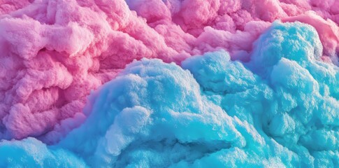 Poster - pastel watercolor shades softly merge, fusing pink and blue into an artistic gradient that forms a d