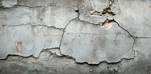 Poster - Weathering has taken its toll on the concrete, causing it to fracture and its paint to flake off, revealing the coarse, unvarnished essence of the city and its industrial aesthetic