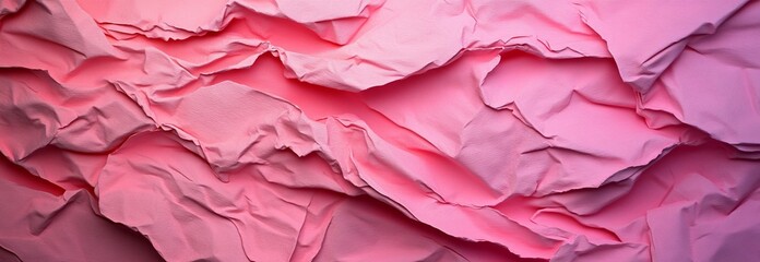 Poster - The abstract textured background formed by crumpled pink paper is ideal for numerous design uses