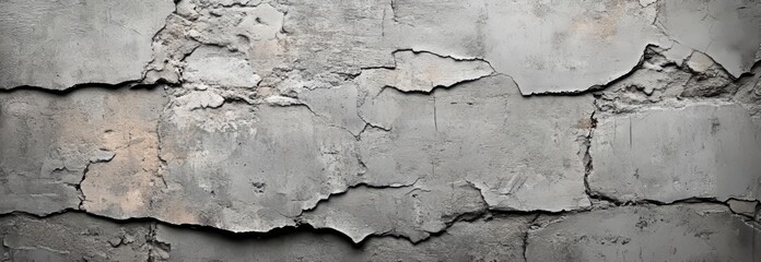 Poster - The panoramic grunge background displays a cracked concrete wall, providing an excellent way to infuse industrial style into a wide range of projects