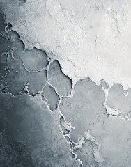 Poster - Gray serves as the backdrop for an abstract design that incorporates textured brush strokes