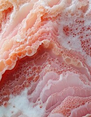 Poster - Delicate and elegant, the atmosphere is formed by a soft light peach watercolor background