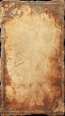 Poster - The appearance of old paper that is cracked and worn generates a distinctive vintage texture