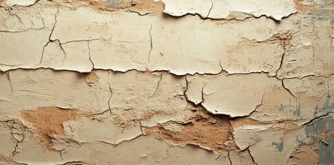 Fototapete - A textured beige wall background is formed by decorative plaster