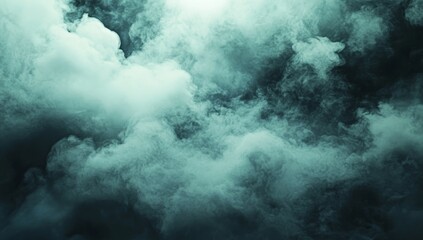 Poster - Dark colors blended in a watercolor painting to create dramatic abstract shapes