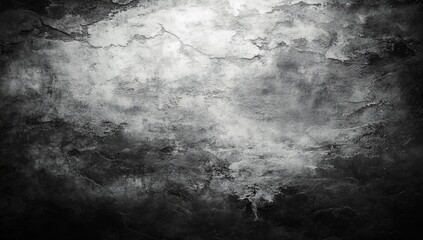 Poster - black and white hues of watercolor paint generate unique abstract shapes and textures