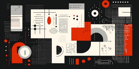 Poster - Sleek geometric design boasting a minimalist modern composition style