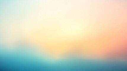 Poster - A captivating display of soft pastel colors fills the sky during a tranquil sunset, washing over the gentle landscape below, inviting moments of calm and introspection