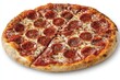 © Natchanok - Delicious Pepperoni Pizza with Melted Cheese and Fresh Herbs close up shot on a White Background ready to eat