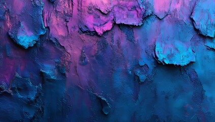 Poster - A visually textured backdrop is created through the use of a grainy gradient abstract background with blue and purple hues