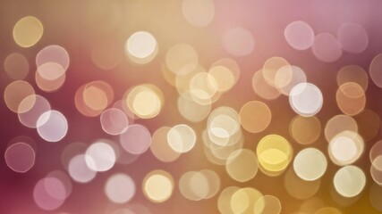A blurred bokeh background with soft pink and yellow hues.