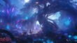 © MaiPineapple - Enchanting Bioluminescent Forest at Night - Fantasy Landscape