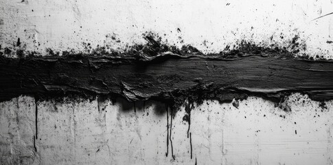Poster - A unique abstract texture background is created by the combination of black ink and grunge splatter, making it perfect for design projects