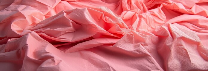 Poster - Crumpled pink paper is transformed into a distinctive abstract textured background that lends itself to various design needs