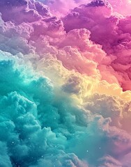Poster - A watercolor painting with pastel colors produces a dreamy and abstract background