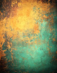 Poster - A vintage and elegant design is achieved through the use of a gold and green textured background