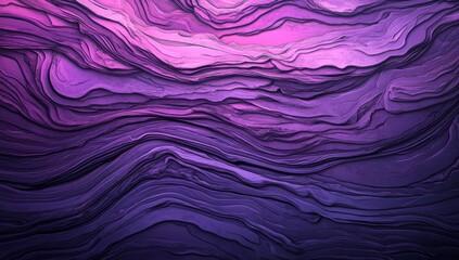 Poster - A painting that incorporates purple watercolor to produce abstract textures and shapes is being made