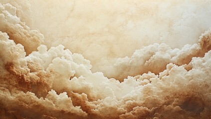 Poster - Creating an abstract background with a soft texture is achieved through a brown watercolor painting