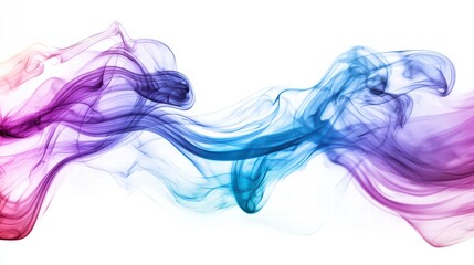 Poster - colorful smoke: a vibrant display of swirling, colorful smoke, creating an abstract and ethereal vis