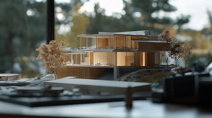 Poster - Innovative 3D Model of Modern Architectural Construction Design