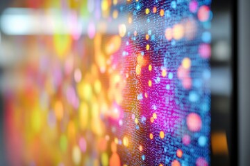 Poster - Colorful abstract digital art displaying vibrant patterns and textures in contemporary design