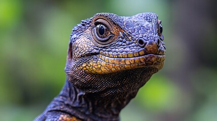 Naklejka na meble A close up shot of a reptile head with interesting textures