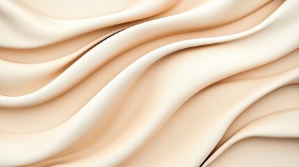 Poster - A close-up view of soft, flowing fabric in a light beige color, showcasing gentle curves and smooth textures.