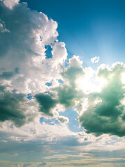 Wall Mural - the sky is blue with a few clouds