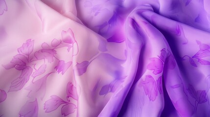 Poster - Luminous Orchid Gradient Fabric with Merging Vivid Fuchsia and Purple Tones