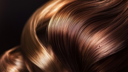 Poster - Elegant Bronze Hair with Gradient Blending and Glossy Finish