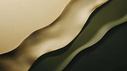 Poster - Flowing Gradient of Bronze and Olive Tones in Muted Gold Hues