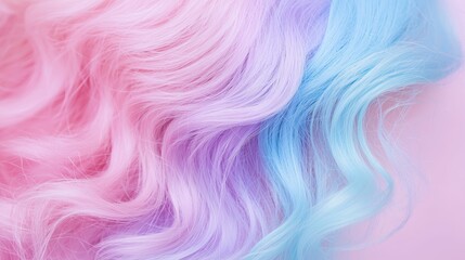 Poster - Dreamy Cotton Candy Gradient Hair Transitioning in Soft Pastel Hues